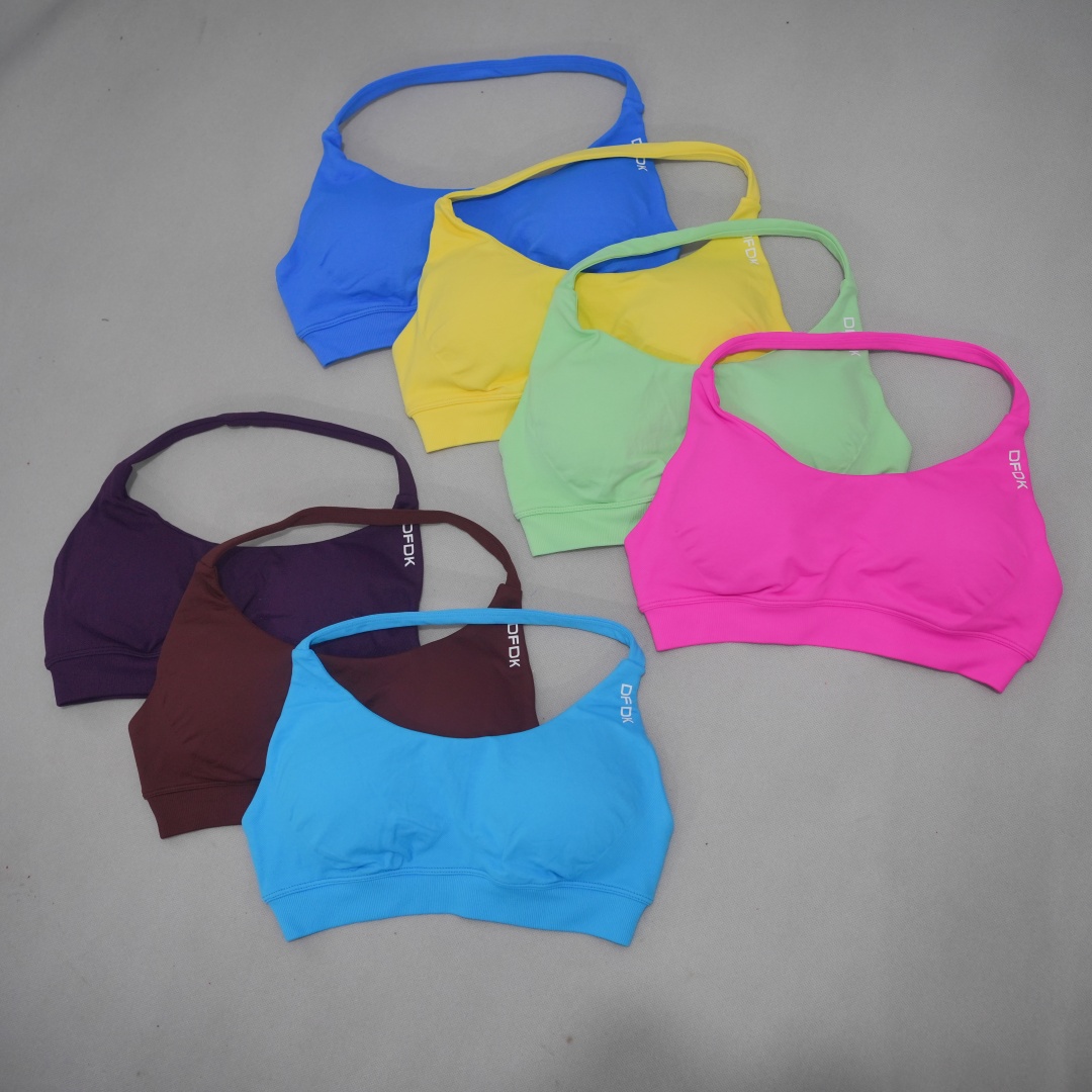 Push Up Bra Padded - DFDK レディース シームレス スポーツブラ ハイサポート プッシュアップ