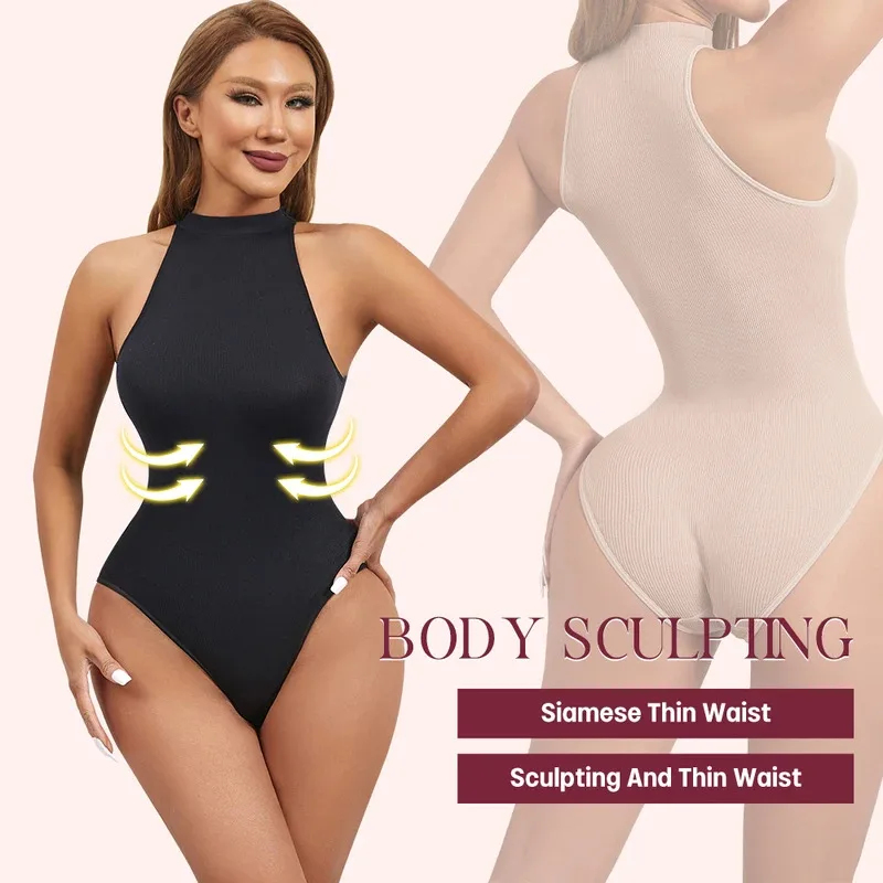 ハイストレッチボディスーツ セクシー ノースリーブ クルーネ - Shapewear Bodysuit Firm のレビューと価格