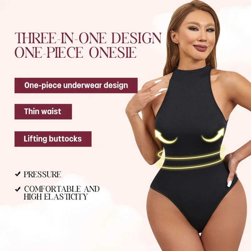ハイストレッチボディスーツ セクシー ノースリーブ クルーネ - Shapewear Bodysuit Firm のレビューと価格
