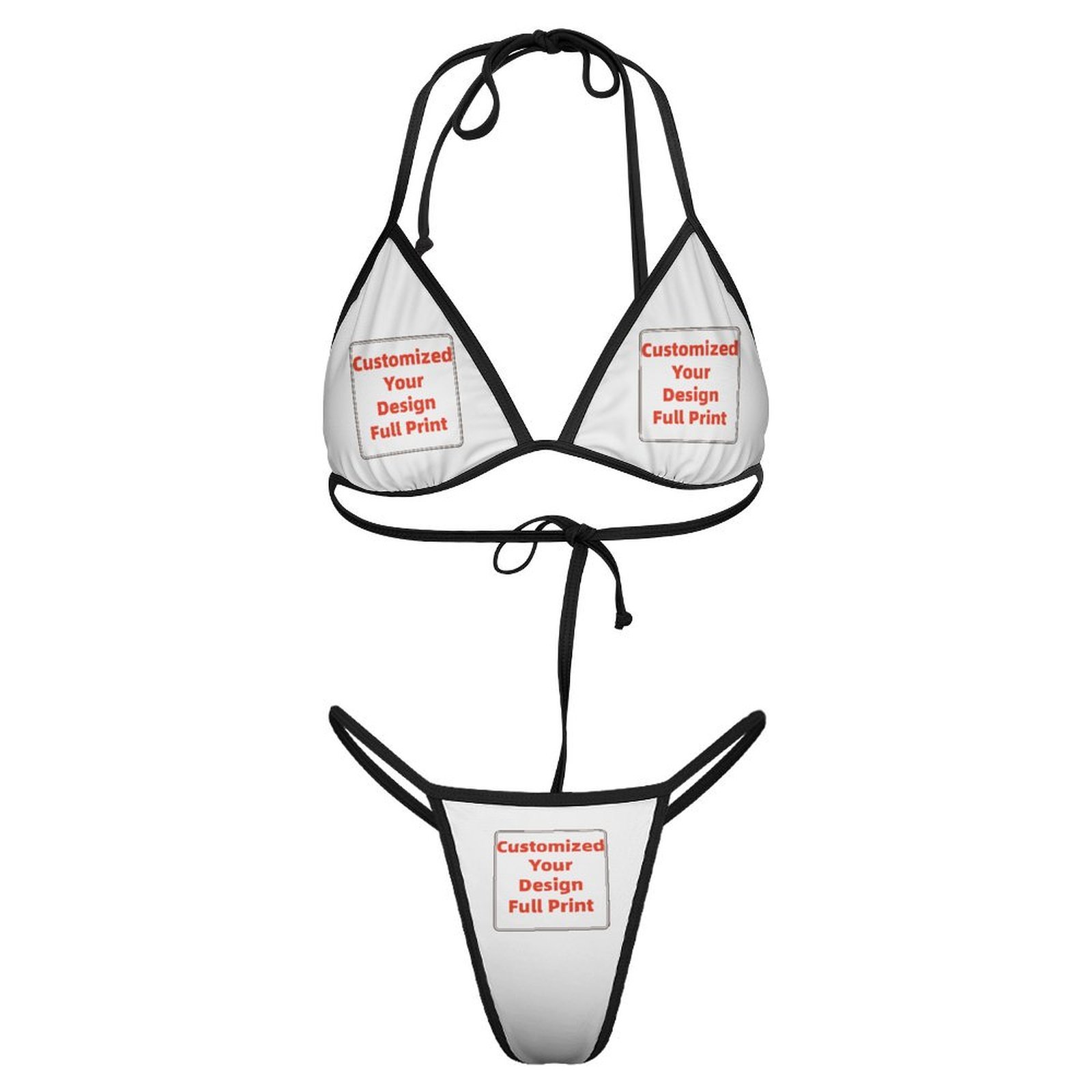オーダーメイドの女性用ブラジリアン・トライアングル・スリング - Thong Bikini Women のレビューと価格