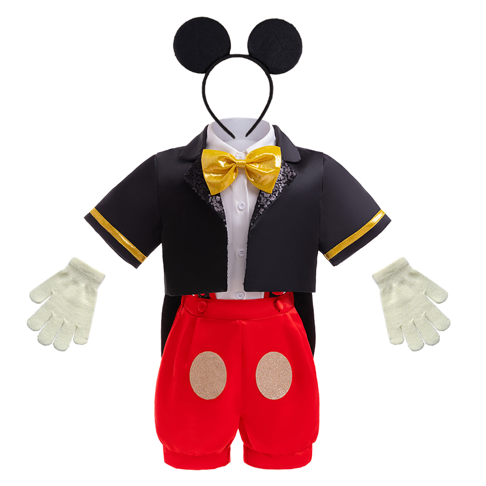 子供のための漫画のマウスのコスプレ衣装,蝶ネクタイ,トップ, - Boyshort Underwear のレビューと価格
