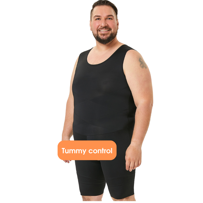 メンズシェイプウェアボディスーツおなかコントロール太ももシェ - Shapewear Bodysuit Firm のレビューと価格