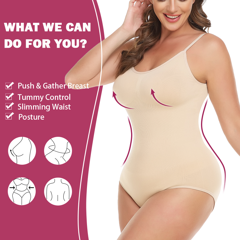 女性のための痩身ボディスーツ、シェイプウェアトップス、おなか - Shapewear Bodysuit Firm のレビューと価格