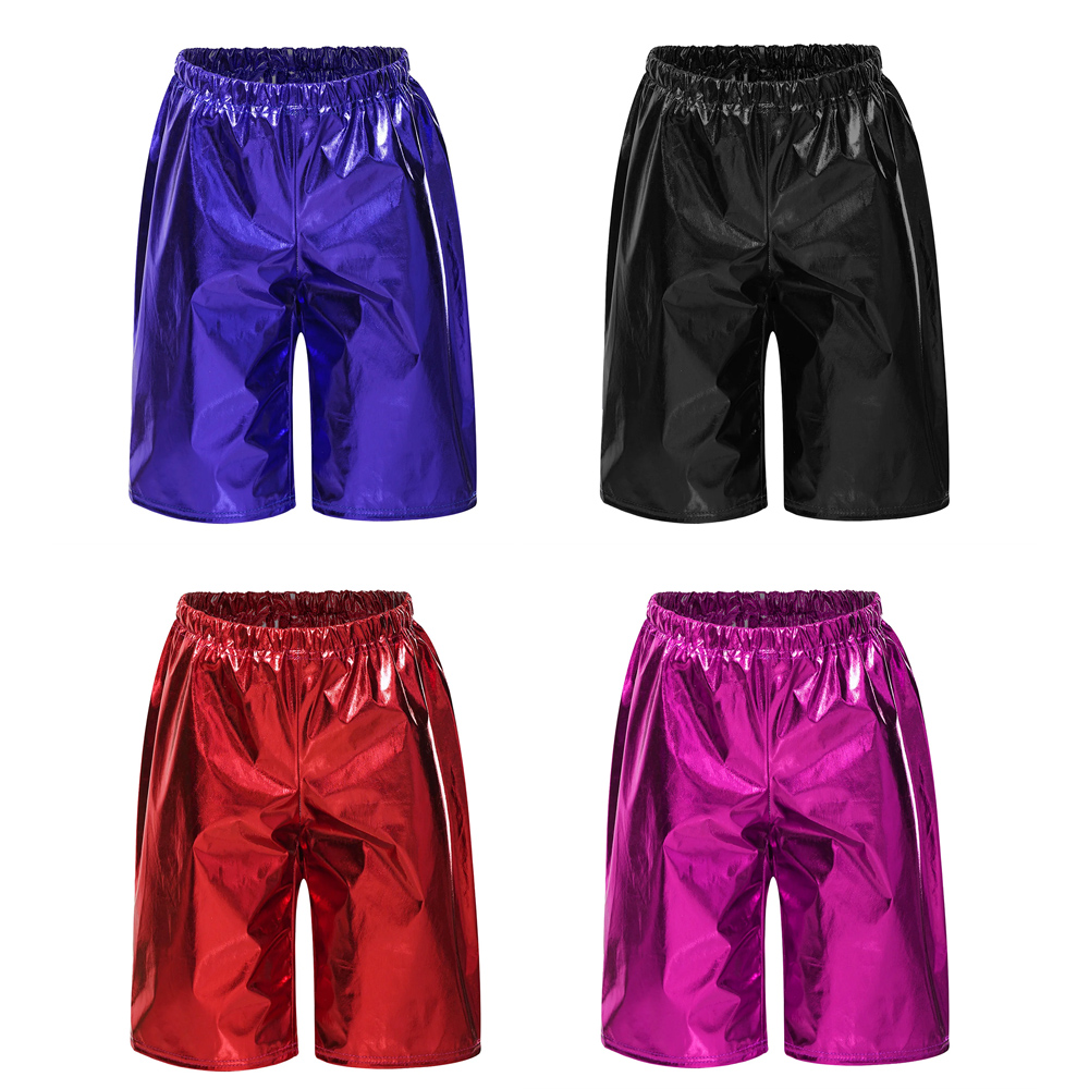 キッズボーイズメタリック1/2パンツ光沢のある体操ジャズショ - Boyshort Underwear のレビューと価格