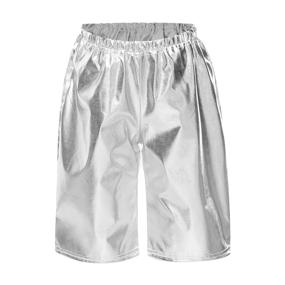 キッズボーイズメタリック1/2パンツ光沢のある体操ジャズショ - Boyshort Underwear のレビューと価格