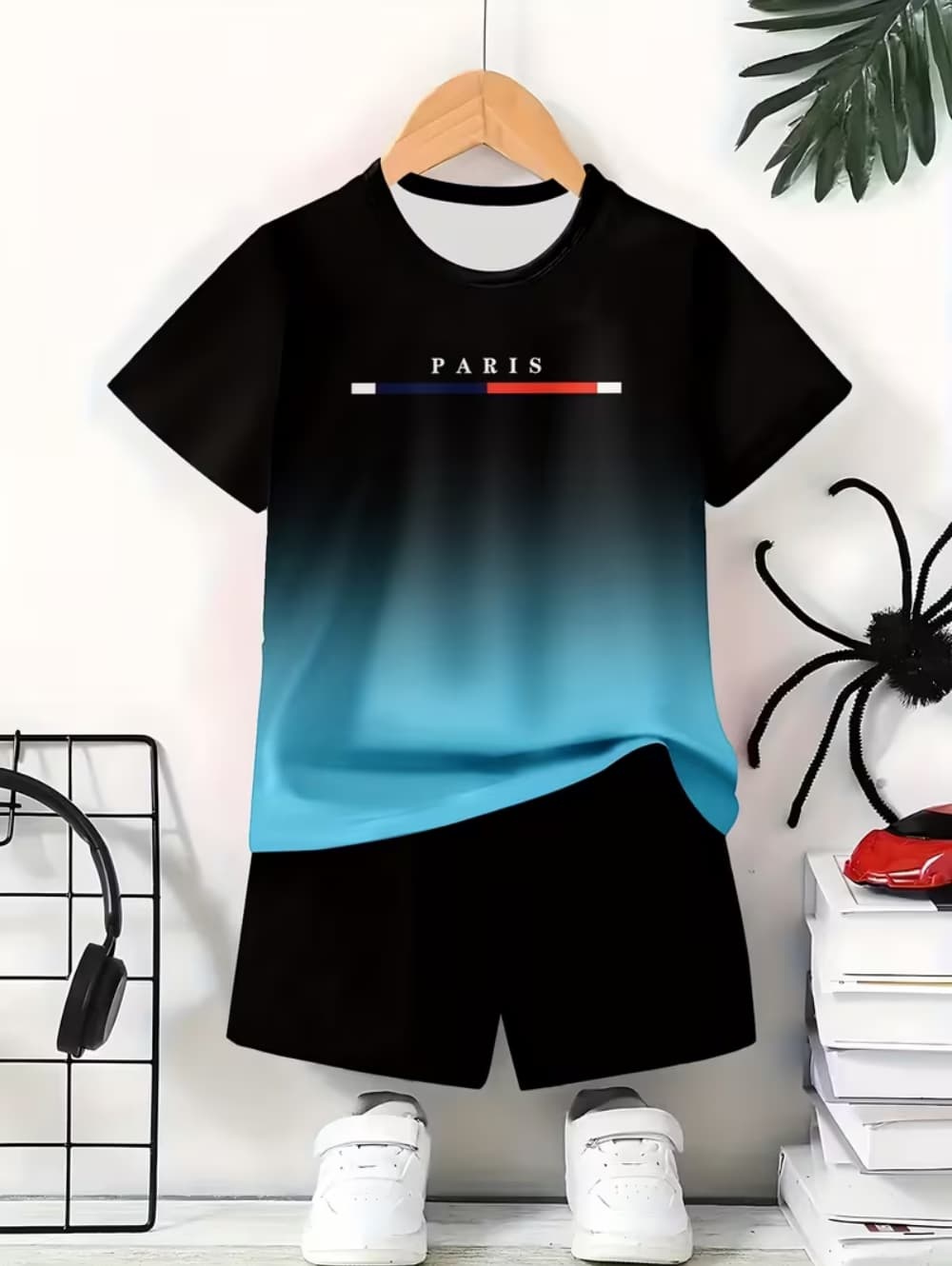 男の子用カジュアル服 カラーグラデーションブロック 半袖Tシ - Boyshort Underwear のレビューと価格